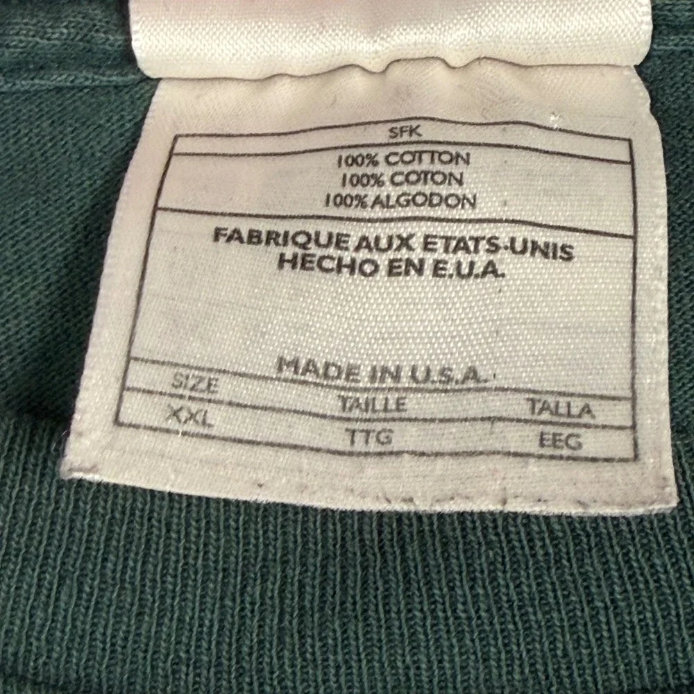 VTG‎ 90s Nike T-Shirt XXL Forest Green Made in USA Mini Swoosh Heavy Cotton
